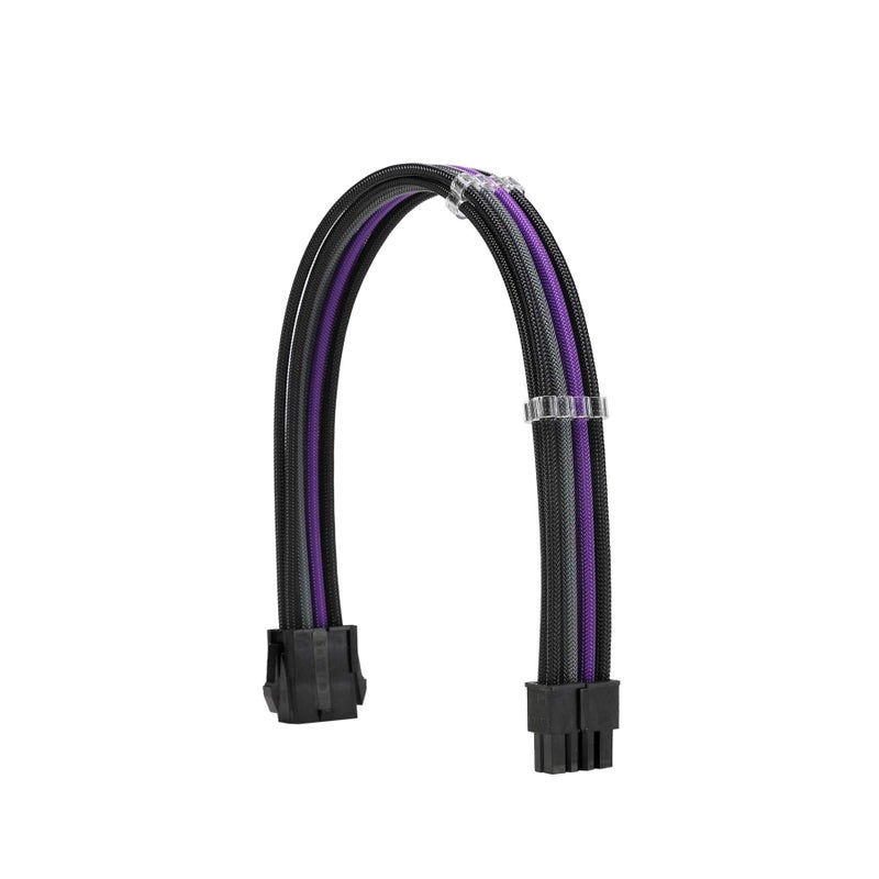 Formulamod Sleeve Extension Power Supply Cable Kit 18AWG ATX 24P+ EPS 8-P+PCI-E8-P with Combs for PSU to Motherboard/GPU Fm-NCK3 (Black Grey Purple) - Image 4